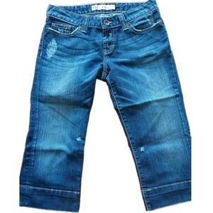 Buckle Women's Blue Distressed Cropped Jeans